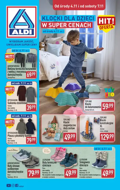 Aldi - gazetka promocyjna Klocki dla dzieci w super cenach!  