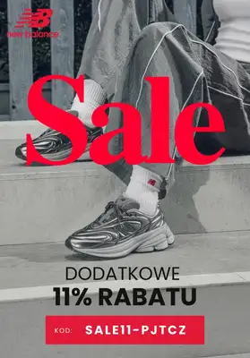 New Balance - gazetka promocyjna Extra  -11% na SALE z kodem od poniedziałku 26.10 do niedzieli 01.11