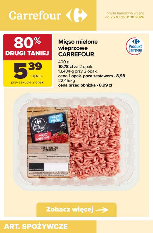 Carrefour - gazetka promocyjna -80% taniej na drugi produkt od wtorku 27.10 do soboty 31.10 - strona 4