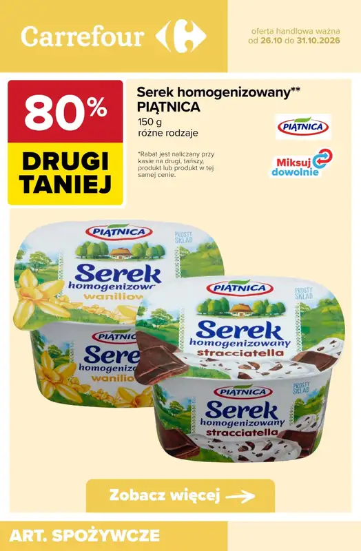 Carrefour - gazetka promocyjna -80% taniej na drugi produkt od wtorku 27.10 do soboty 31.10 - strona 6