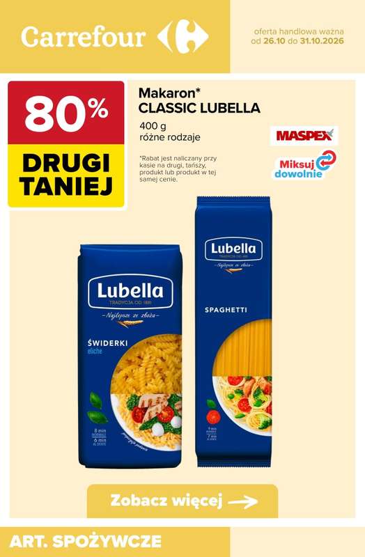 Carrefour - gazetka promocyjna -80% taniej na drugi produkt od wtorku 27.10 do soboty 31.10 - strona 8