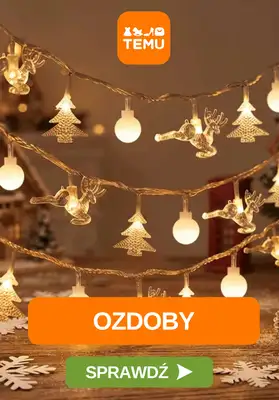 Temu - gazetka promocyjna Świąteczne ozdoby od poniedziałku 26.10 