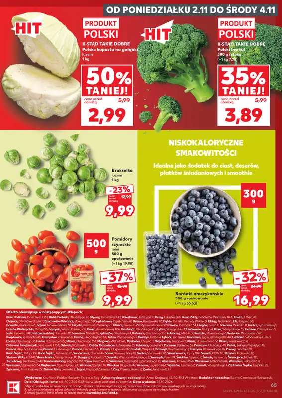 Kaufland - gazetka promocyjna Gazetka Tygodnia od czwartku 29.10 do środy 04.11 - strona 65
