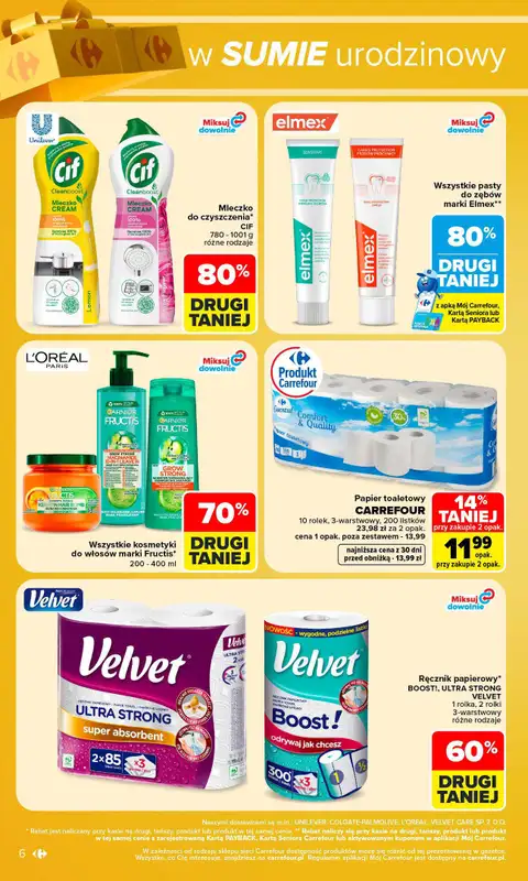 Carrefour Market - gazetka promocyjna W sumie urodzinowy weekend okazji od czwartku 29.10 do soboty 31.10 - strona 6