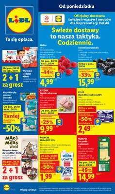 Lidl - gazetka promocyjna Oferta od poniedziałku od poniedziałku 26.10 do środy 28.10