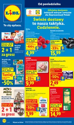 Lidl - gazetka promocyjna Oferta od poniedziałku od poniedziałku 26.10 do środy 28.10