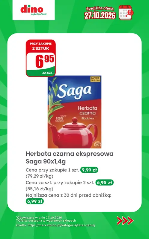 Dino - gazetka promocyjna Specjalna oferta na 27.10.2026 - promocje spoza gazetki od wtorku 27.10 do wtorku 27.10 - strona 10