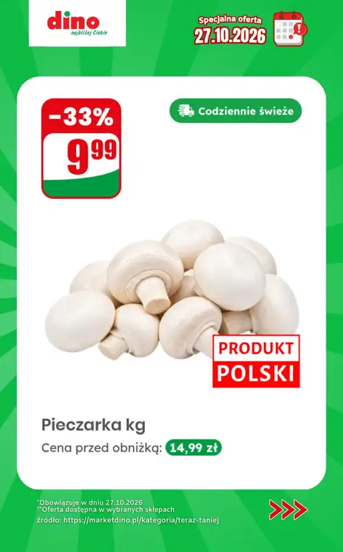 Dino - gazetka promocyjna Specjalna oferta na 27.10.2026 - promocje spoza gazetki od wtorku 27.10 do wtorku 27.10 - strona 2