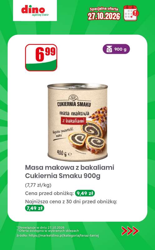 Dino - gazetka promocyjna Specjalna oferta na 27.10.2026 - promocje spoza gazetki od wtorku 27.10 do wtorku 27.10 - strona 11