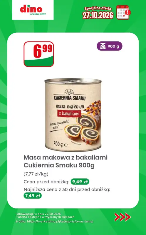 Dino - gazetka promocyjna Specjalna oferta na 27.10.2026 - promocje spoza gazetki od wtorku 27.10 do wtorku 27.10 - strona 11