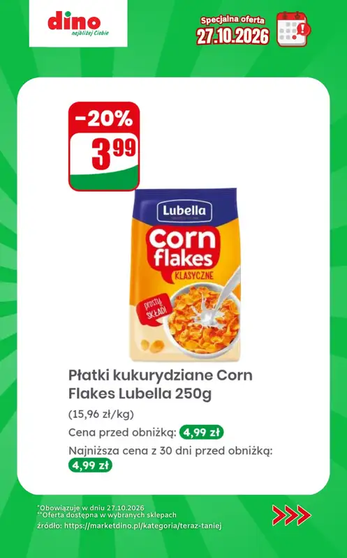 Dino - gazetka promocyjna Specjalna oferta na 27.10.2026 - promocje spoza gazetki od wtorku 27.10 do wtorku 27.10 - strona 4