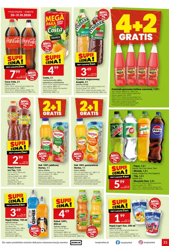 Twój Market - gazetka promocyjna Gazetka od środy 28.10 do wtorku 03.11 - strona 31