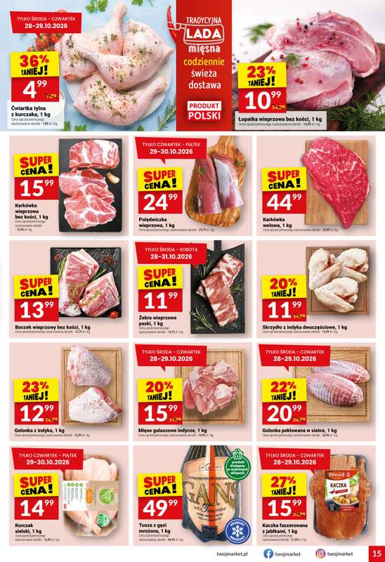 Twój Market - gazetka promocyjna Gazetka od środy 28.10 do wtorku 03.11 - strona 15