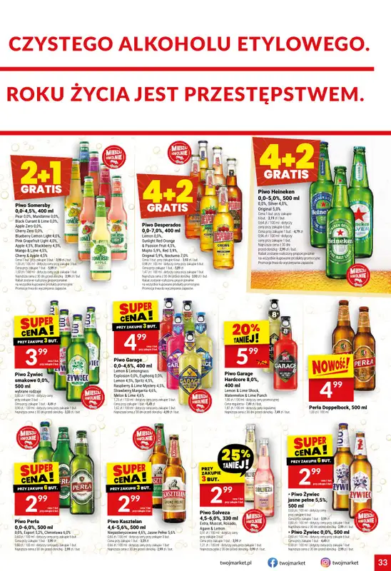 Twój Market - gazetka promocyjna Gazetka od środy 28.10 do wtorku 03.11 - strona 33