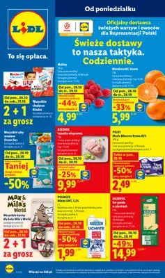 Lidl - gazetka promocyjna Oferta od poniedziałku od poniedziałku 26.10 do środy 28.10