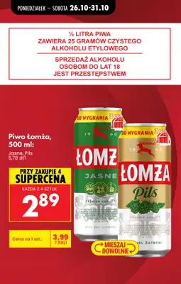 Biedronka - gazetka promocyjna Najlepsze oferty na PIWO! od wtorku 27.10 do soboty 31.10 - strona 2