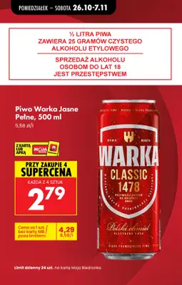 Biedronka - gazetka promocyjna Najlepsze oferty na PIWO! od wtorku 27.10 do soboty 31.10 - strona 6