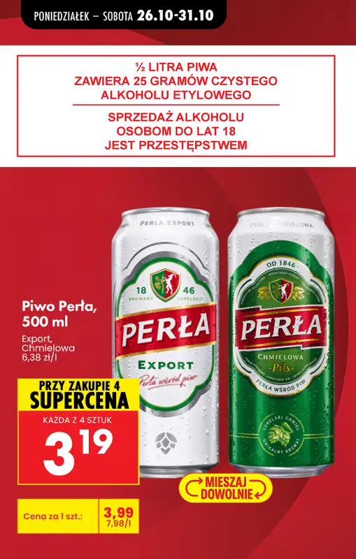 Biedronka - gazetka promocyjna Najlepsze oferty na PIWO! od wtorku 27.10 do soboty 31.10 - strona 4