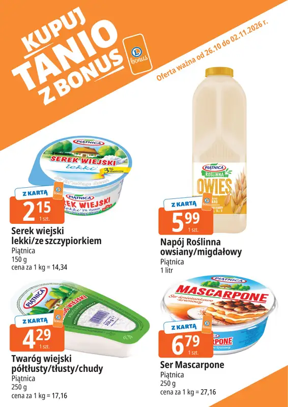 Leclerc - gazetka promocyjna Kupuj tanio z Bonus od poniedziałku 26.10 do poniedziałku 02.11 - strona 4
