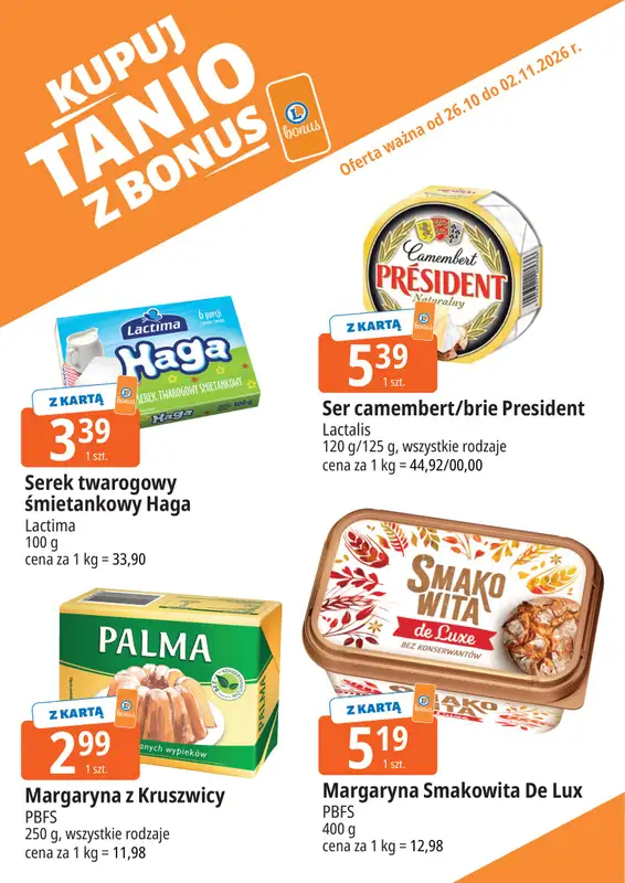 Leclerc - gazetka promocyjna Kupuj tanio z Bonus od poniedziałku 26.10 do poniedziałku 02.11 - strona 10