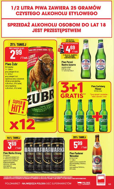 POLOmarket - gazetka promocyjna Gazetka od środy 28.10 do wtorku 03.11 - strona 63