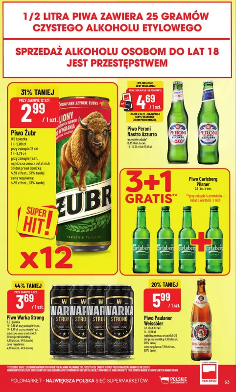 POLOmarket - gazetka promocyjna Gazetka od środy 28.10 do wtorku 03.11 - strona 63