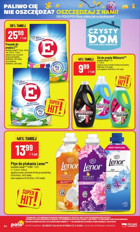 POLOmarket - gazetka promocyjna Gazetka od środy 28.10 do wtorku 03.11 - strona 64