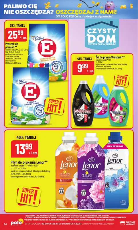 POLOmarket - gazetka promocyjna Gazetka od środy 28.10 do wtorku 03.11 - strona 64
