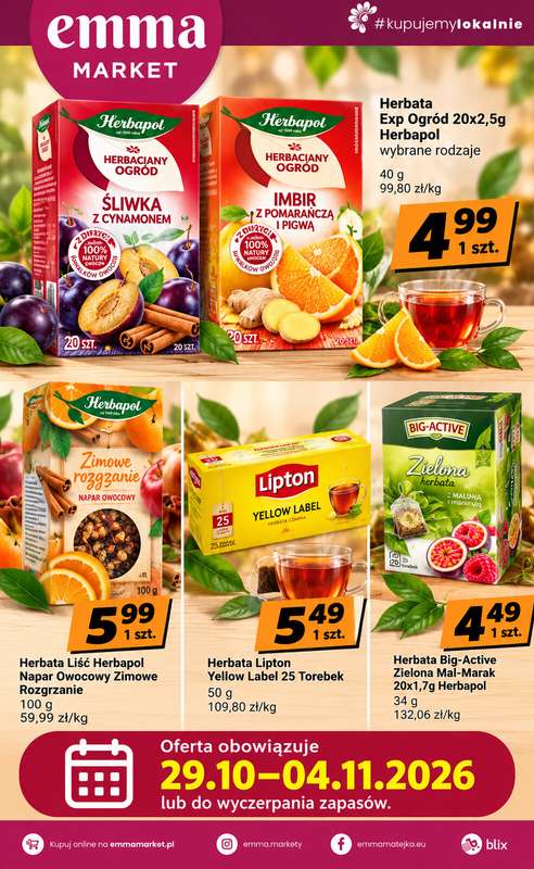 emma MARKET - gazetka promocyjna Plakaty promocyjne od czwartku 29.10 do środy 04.11