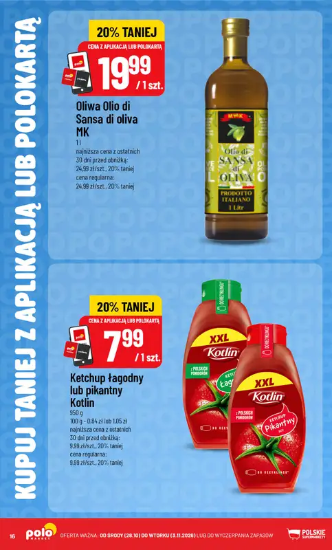 POLOmarket - gazetka promocyjna Kupuj taniej z aplikacją lub polokartą od środy 28.10 do wtorku 03.11 - strona 16