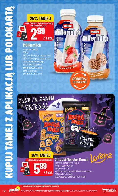 POLOmarket - gazetka promocyjna Kupuj taniej z aplikacją lub polokartą od środy 28.10 do wtorku 03.11 - strona 14