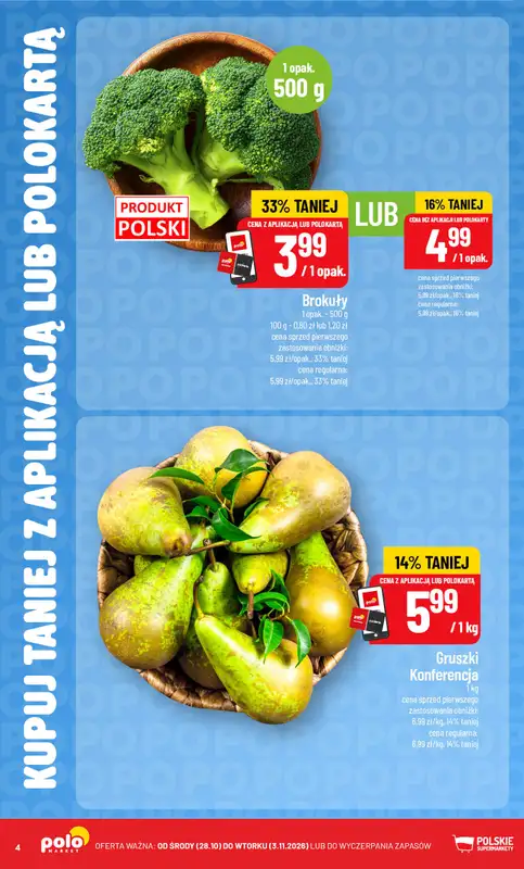 POLOmarket - gazetka promocyjna Kupuj taniej z aplikacją lub polokartą od środy 28.10 do wtorku 03.11 - strona 4
