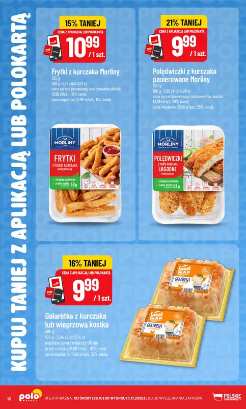 POLOmarket - gazetka promocyjna Kupuj taniej z aplikacją lub polokartą od środy 28.10 do wtorku 03.11 - strona 10