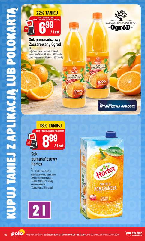 POLOmarket - gazetka promocyjna Kupuj taniej z aplikacją lub polokartą od środy 28.10 do wtorku 03.11 - strona 18