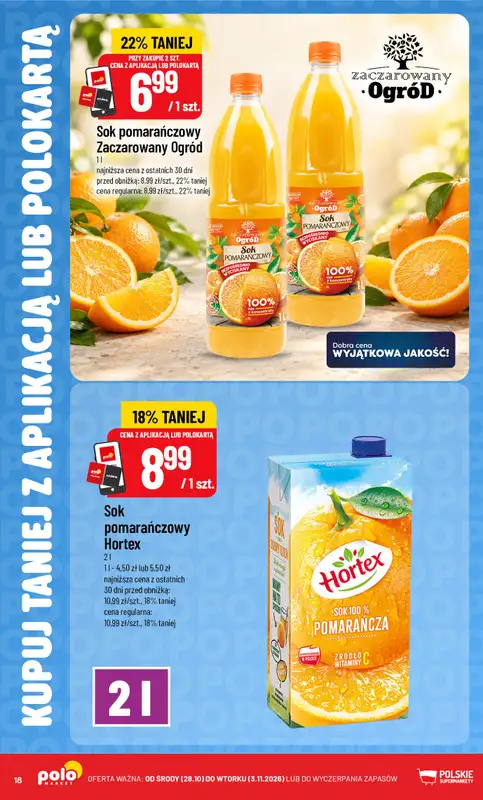 POLOmarket - gazetka promocyjna Kupuj taniej z aplikacją lub polokartą od środy 28.10 do wtorku 03.11 - strona 18