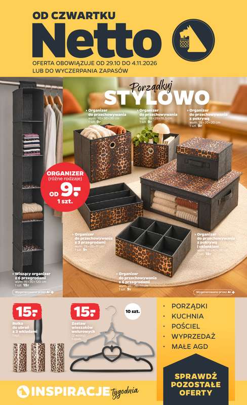 Netto - gazetka promocyjna Inspiracje tygodnia: porządkuj stylowo od czwartku 29.10 do środy 04.11