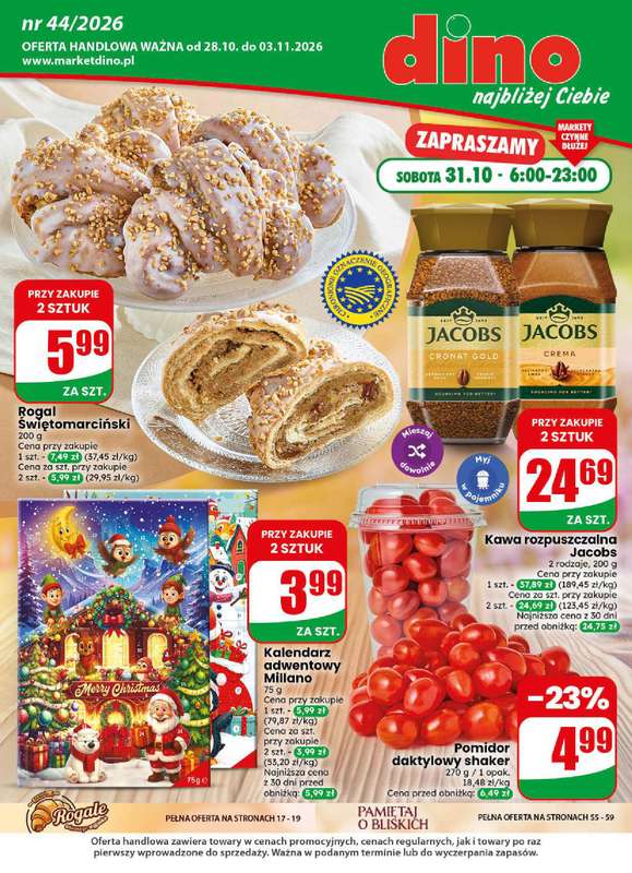 Dino - gazetka promocyjna Gazetka 44 / 2026 od środy 28.10 do wtorku 03.11