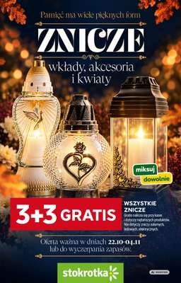 Stokrotka - gazetka promocyjna Katalog Znicze od czwartku 01.10 do środy 04.11