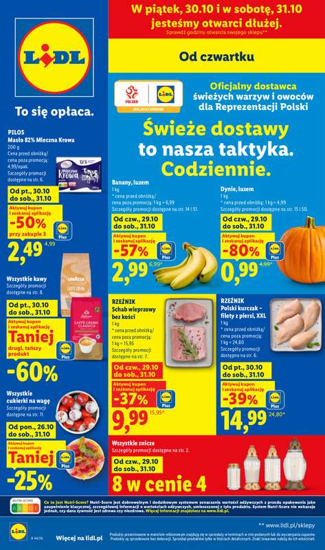 Lidl - gazetka promocyjna Oferta od czwartku od czwartku 29.10 do soboty 31.10