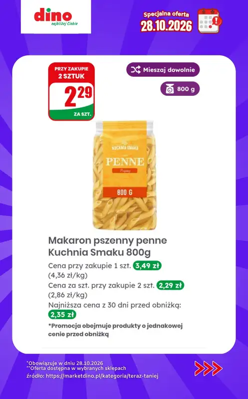 Dino - gazetka promocyjna Specjalna oferta na 28.10.2026 - promocje spoza gazetki od środy 28.10 do środy 28.10 - strona 8