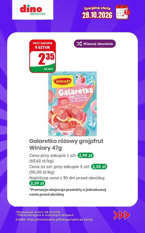 Dino - gazetka promocyjna Specjalna oferta na 28.10.2026 - promocje spoza gazetki od środy 28.10 do środy 28.10 - strona 9