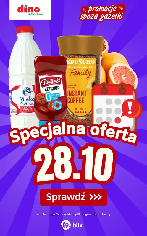 Dino - gazetka promocyjna Specjalna oferta na 28.10.2026 - promocje spoza gazetki  