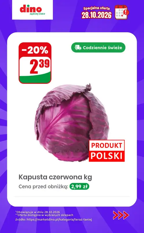 Dino - gazetka promocyjna Specjalna oferta na 28.10.2026 - promocje spoza gazetki od środy 28.10 do środy 28.10 - strona 7