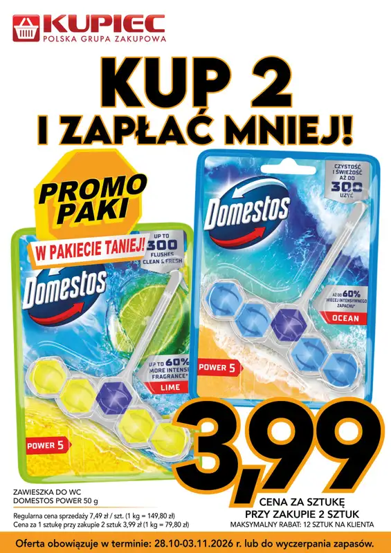 Kupiec - gazetka promocyjna Promopaki od środy 28.10 do wtorku 03.11 - strona 4