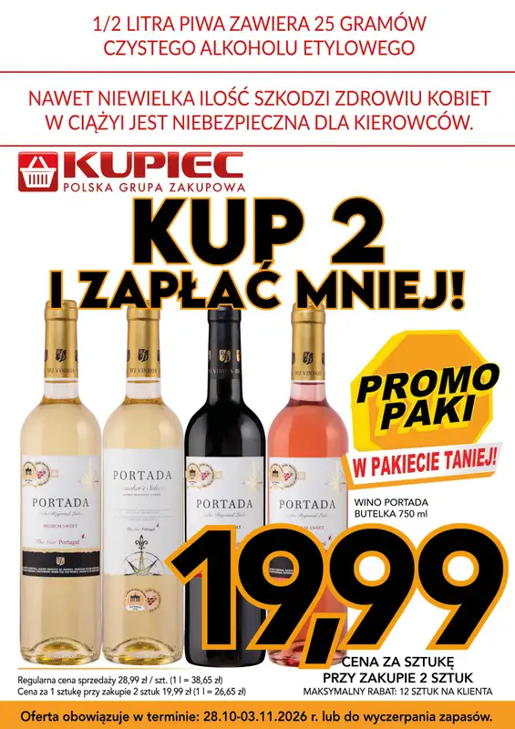 Kupiec - gazetka promocyjna Promopaki od środy 28.10 do wtorku 03.11 - strona 10