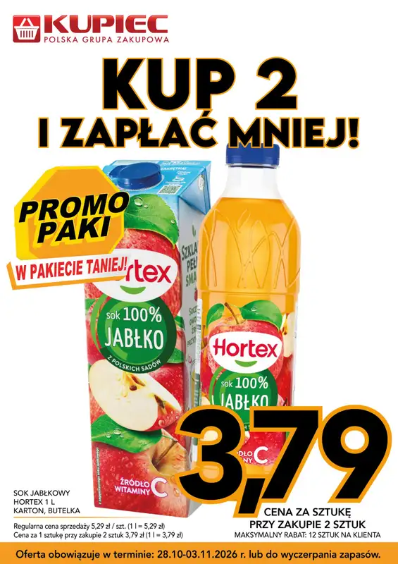 Kupiec - gazetka promocyjna Promopaki od środy 28.10 do wtorku 03.11 - strona 8