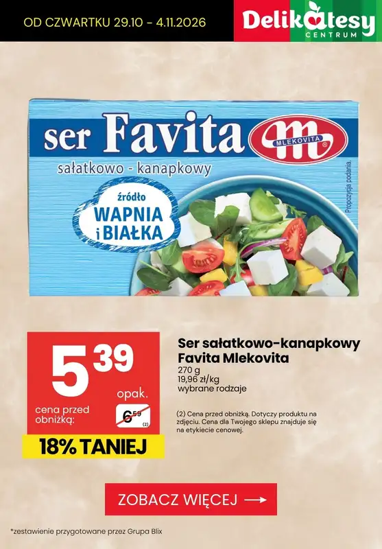 Delikatesy Centrum - gazetka promocyjna Produkty na OBIAD - sprawdź promocje! od czwartku 29.10 do środy 04.11 - strona 9