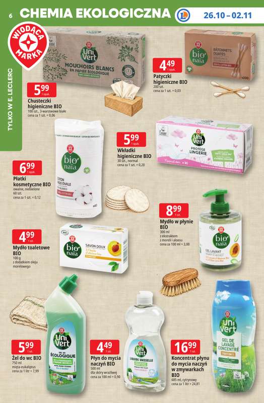 Leclerc - gazetka promocyjna Oferta E.Leclerc | Tanio to tu! od poniedziałku 26.10 do poniedziałku 02.11 - strona 6