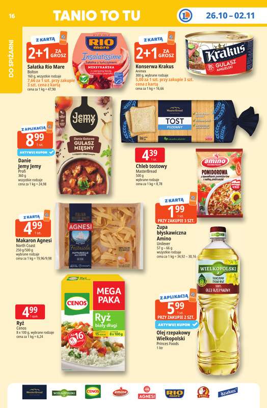 Leclerc - gazetka promocyjna Oferta E.Leclerc | Tanio to tu! od poniedziałku 26.10 do poniedziałku 02.11 - strona 16