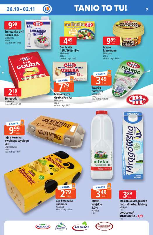 Leclerc - gazetka promocyjna Oferta E.Leclerc | Tanio to tu! od poniedziałku 26.10 do poniedziałku 02.11 - strona 9